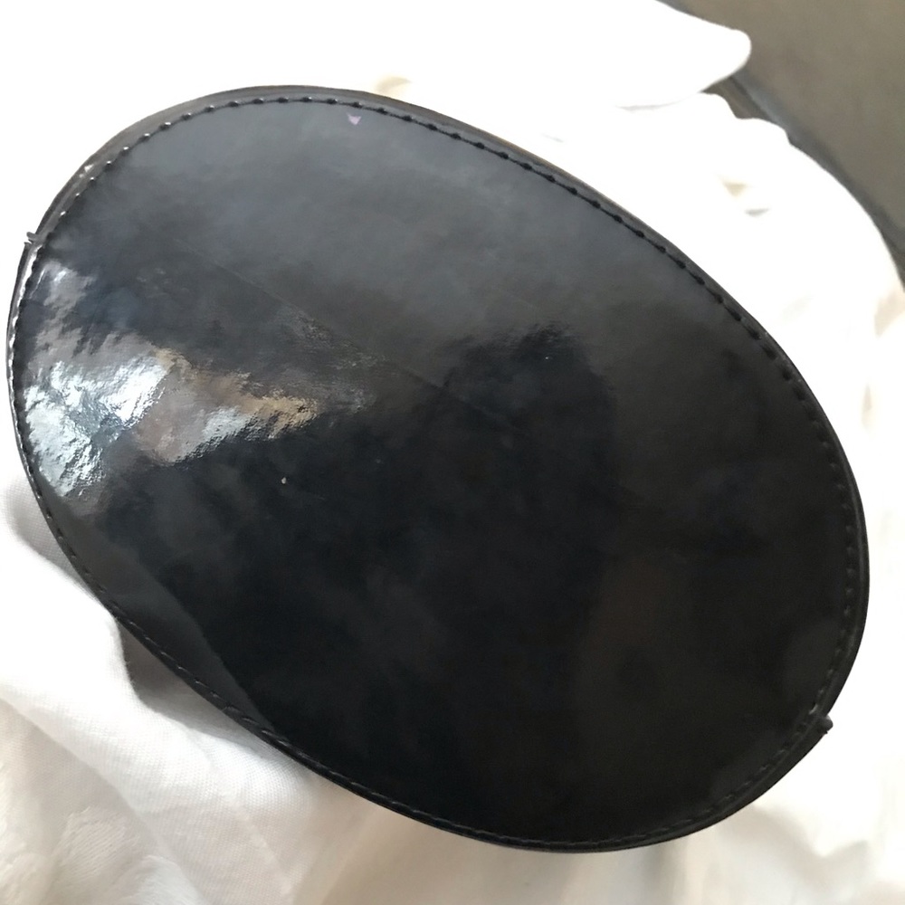 Faux Patent Leather Bucket Bag - Picture 6 of 8